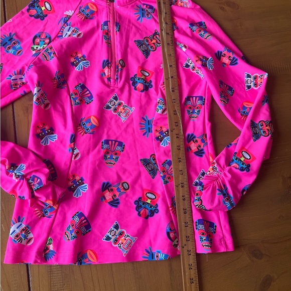 Tzu Tzu Womens Half Zip Pullover Pink Medium - Picture 2 of 5